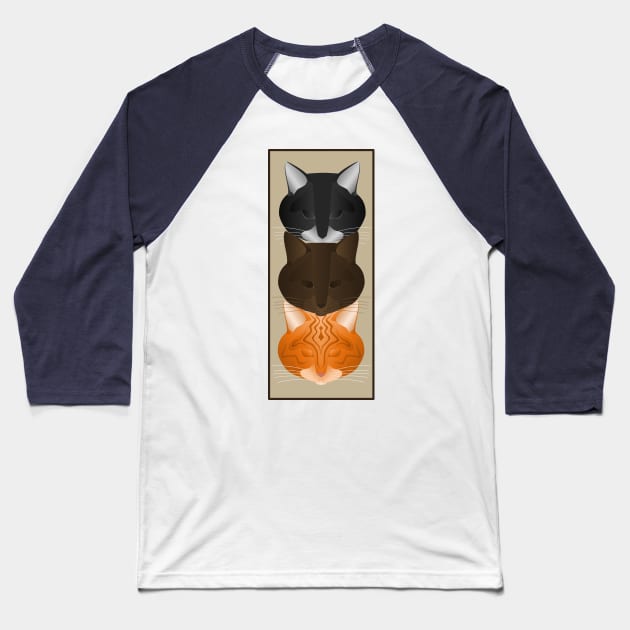 Kitty Totem Baseball T-Shirt by FunkilyMade